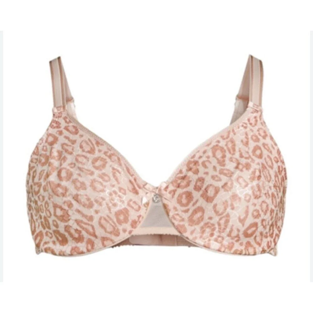 Chantelle C Magnifique Seamless Minimizer Bra In Natural Leopard Sz 32D New WOT